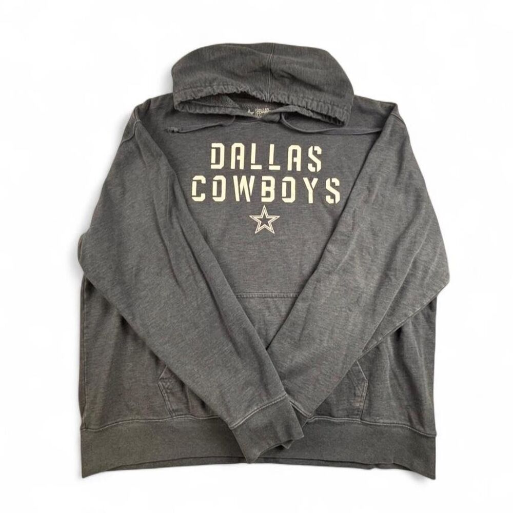 Dallas Cowboys Hoodie XXL Grey NFL Pullover Sweatshirt Mens Graphic Football